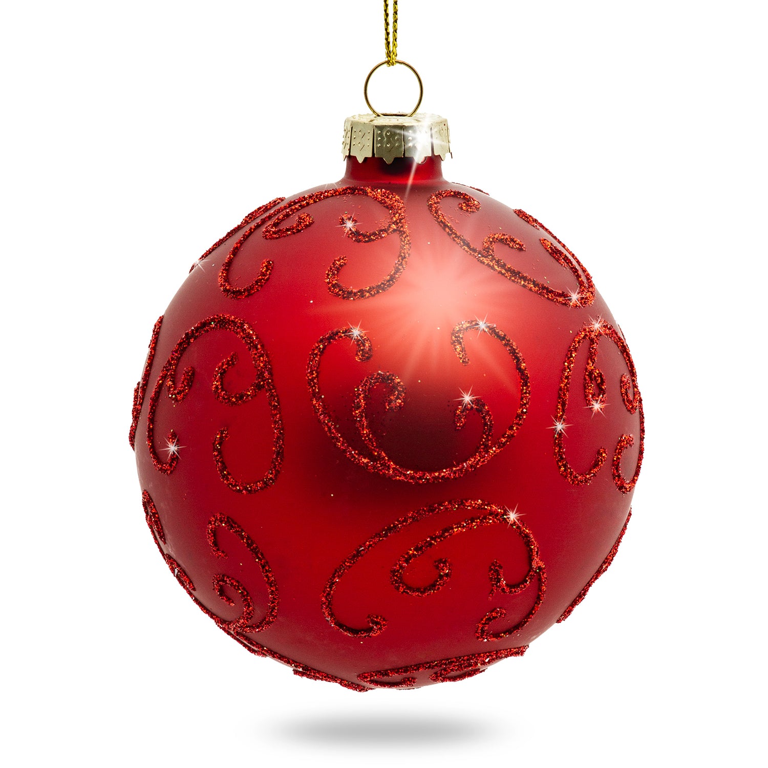 SIKORA Highlights 4er Set ausgefallene Christbaumkugeln aus Glas Rot besondere Weihnachtskugel Christbaumschmuck