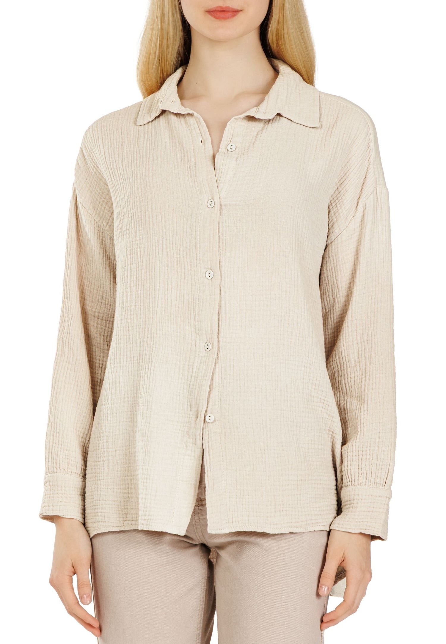 Musselin Bluse langarm No.028