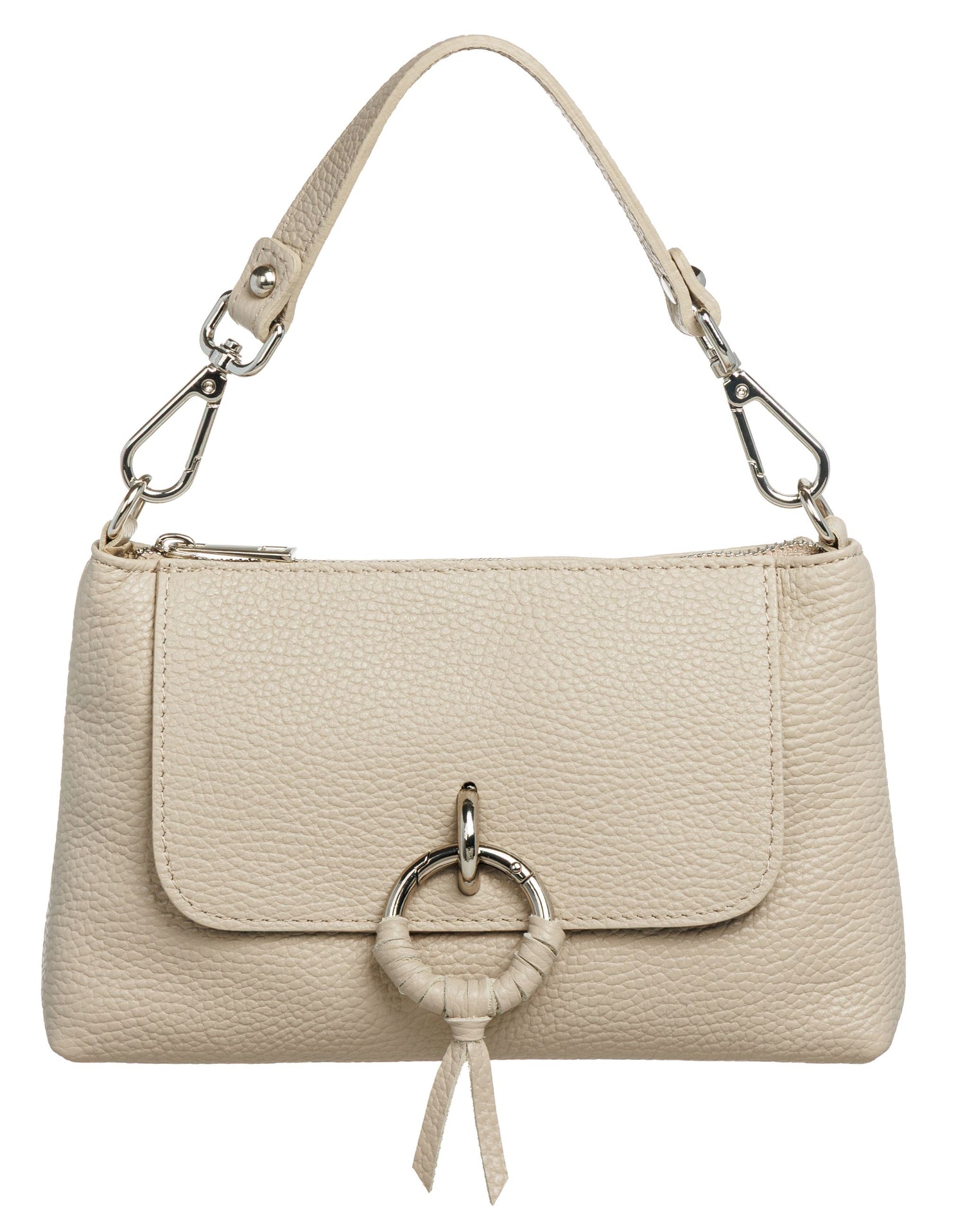 Caspar Elegante Leder Umhängetasche Damen Clutch Kleine Crossbody Bag mit Schultergurt & Kurzhenkel  - PREMIUM LINE - Modell No.851 - Made in Italy