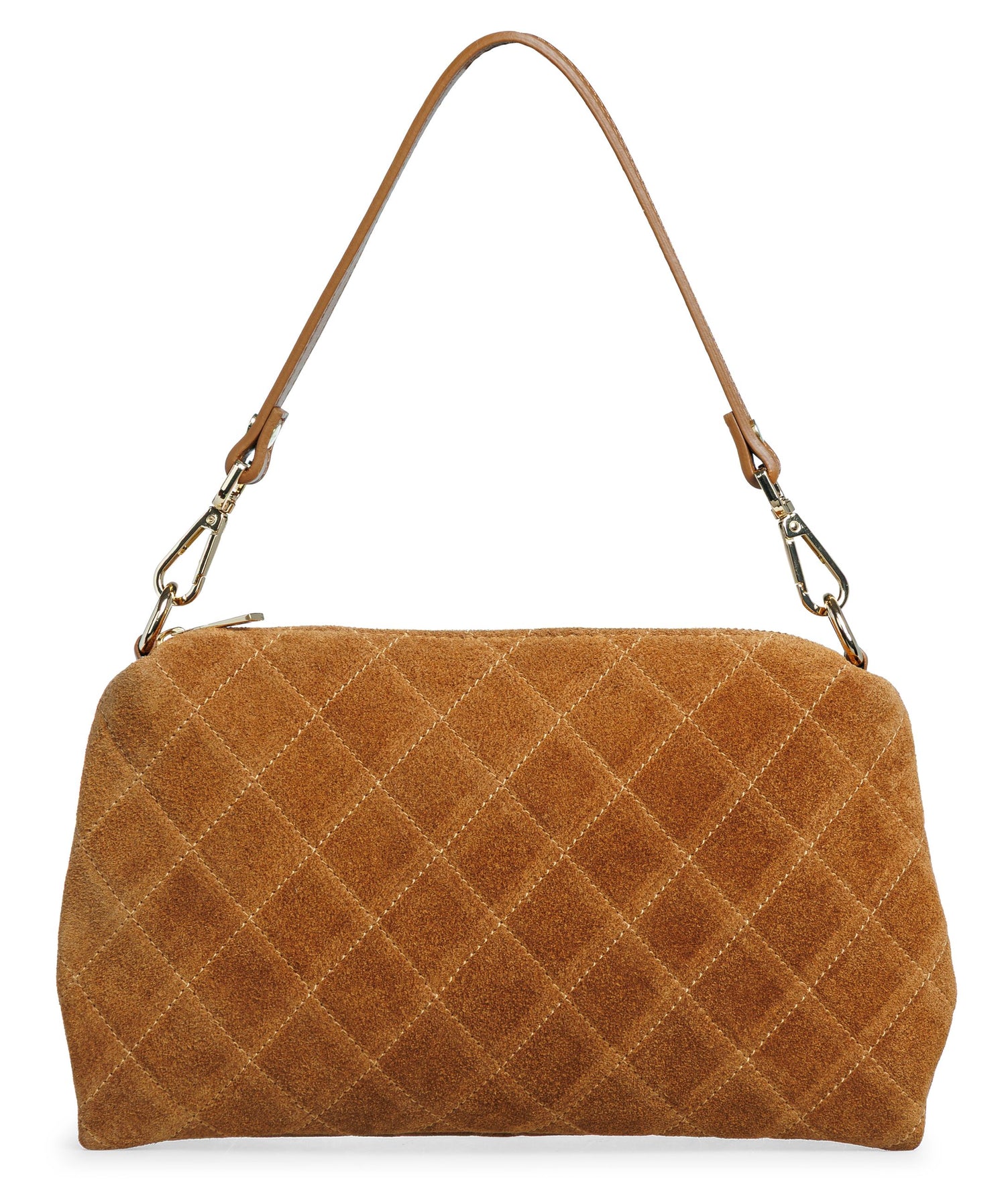 Caspar Samtweiche Wildleder Handtasche Damen Leder Clutch & Umhängetasche mit verstellbarem Schultergurt - PREMIUM LINE - Modell No.856 - Made in Italy