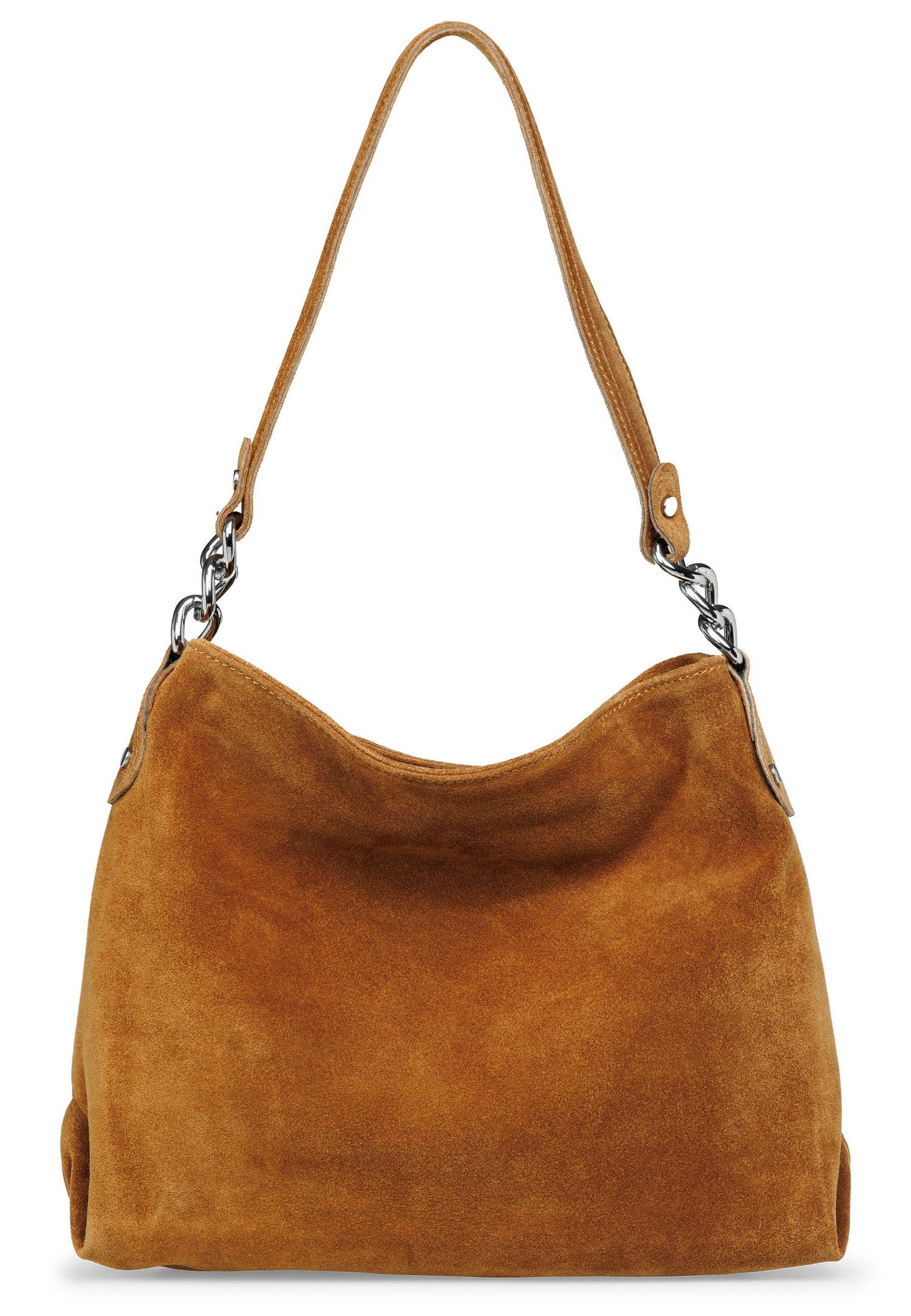 Caspar Elegante Wildleder Handtasche Damen Leder Schultertasche Umhängetasche aus hochwertigem Veloursleder - PREMIUM LINE - Modell No.864 - Made in Italy